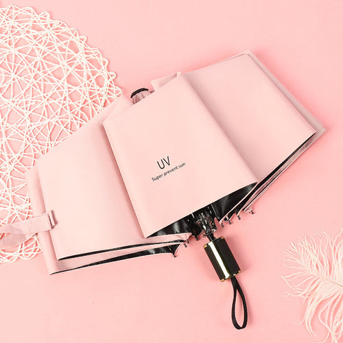 Ladies UV Protection Folding Umbrella with Automatic Function Bowlift