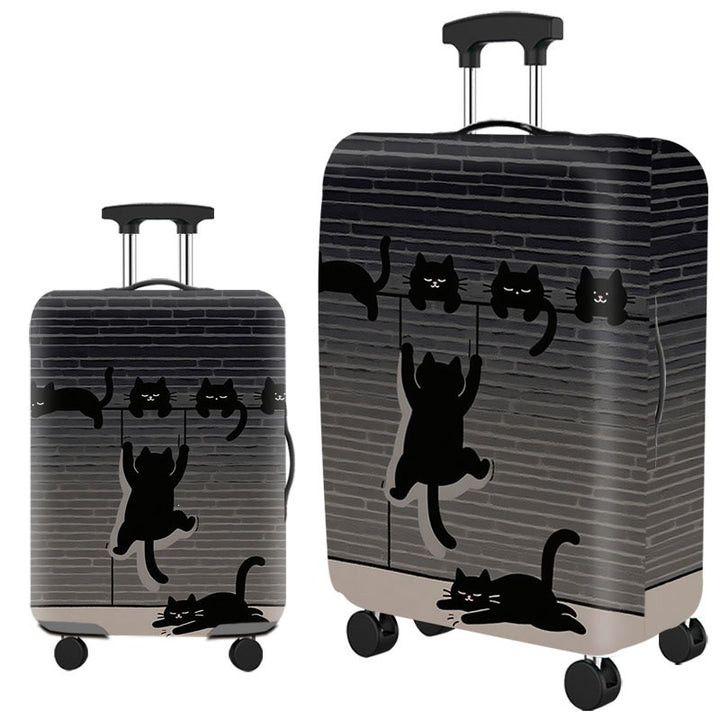 Artistic Cat-Themed Hard Shell Suitcase Bowlift