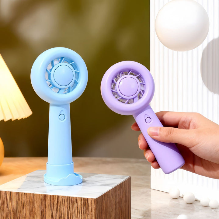 Ladies Portable Hand Fan with Ergonomic Design and USB Charging Function Bowlift