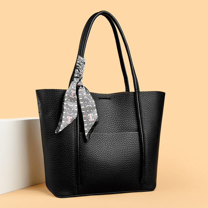 Textured Leather Tote Bag Bowlift