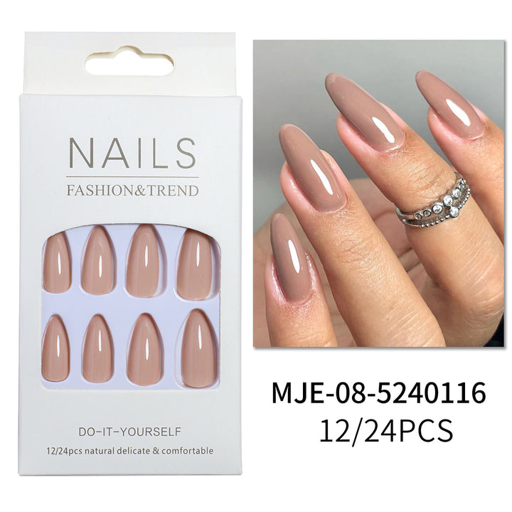 Natural Finish Press-On Nail Set Bowlift
