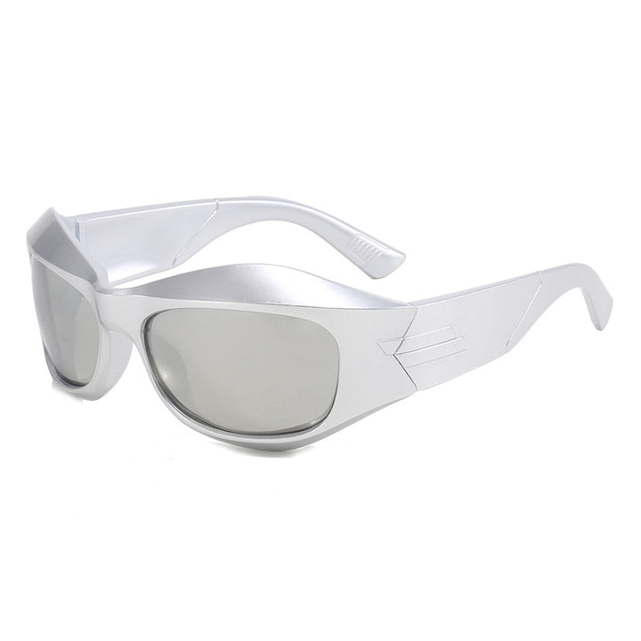 Women Retro Sunglasses in trendy Shield design Bowlift