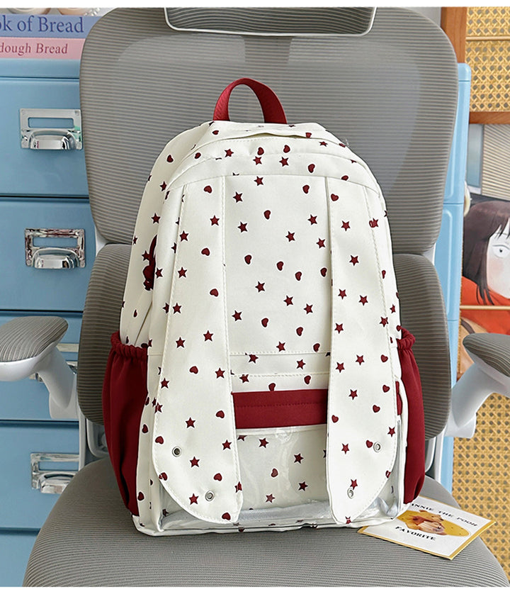 Comfortable Star-Printed School Backpack Bowlift