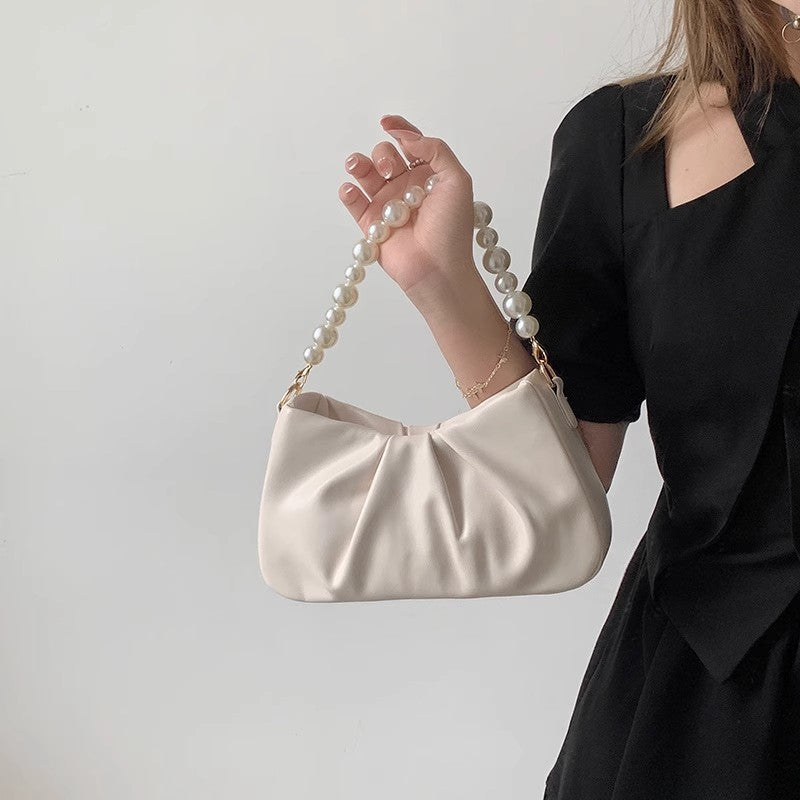 Elegant Pearl-Accent Sling Bag Bowlift