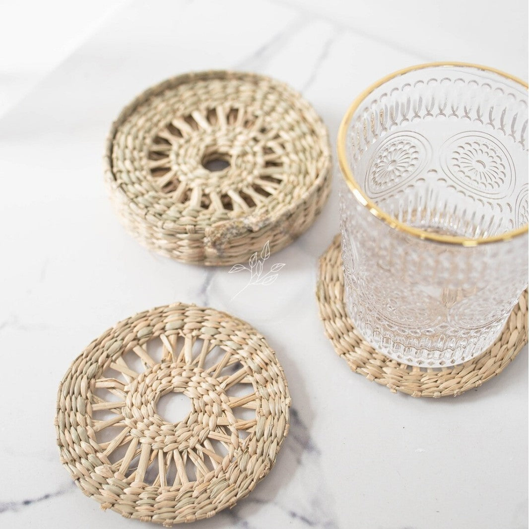 Handcrafted Natural Fiber Coasters Bowlift