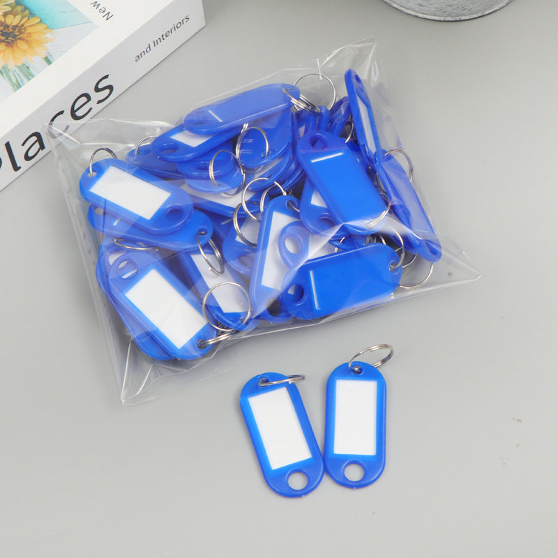 Unisex label tags with key ring and writable field Bowlift