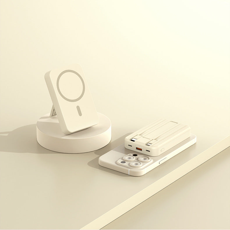 Magnetic Power Bank with Integrated Stand Bowlift