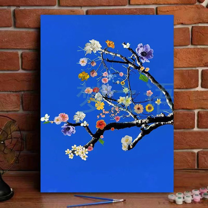 Floral Landscape Canvas Art Print Bowlift