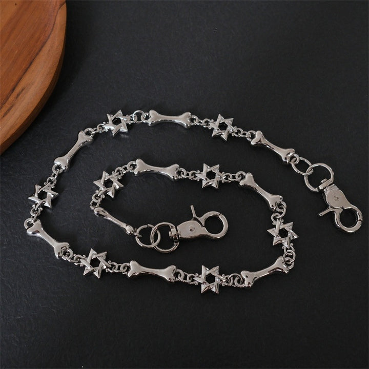 Elegant necklace with cross and bone pendants Bowlift