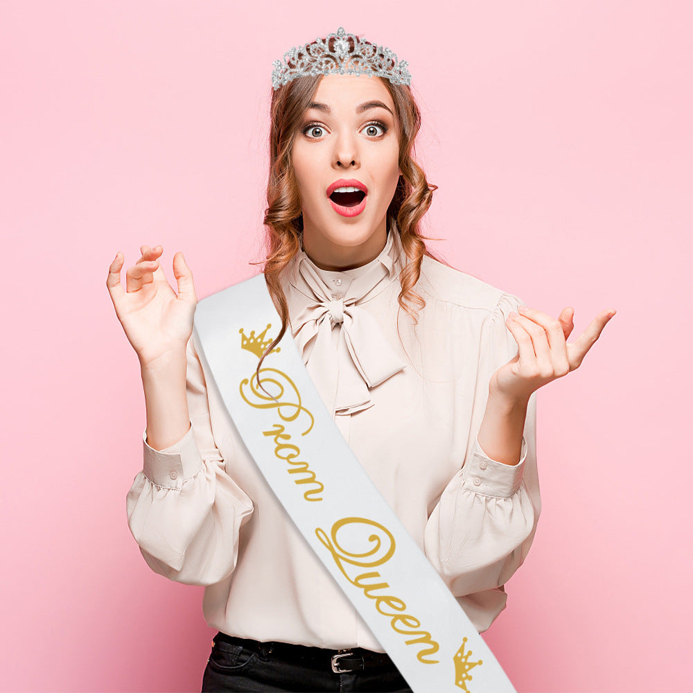 Ladies crown with festive sash set Bowlift