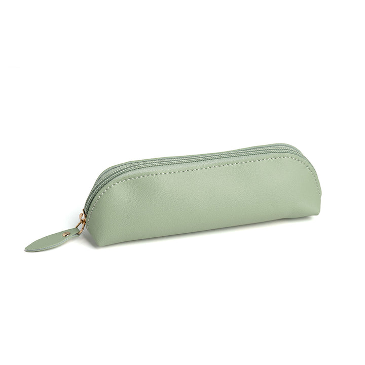 Premium Leather Zippered Pencil Case Bowlift