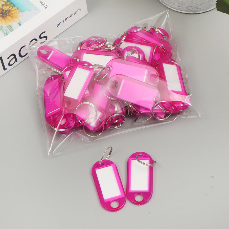 Unisex label tags with key ring and writable field Bowlift