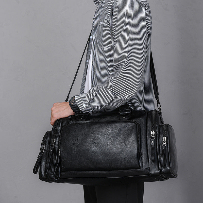 Versatile Leather Travel Duffel Bag Bowlift