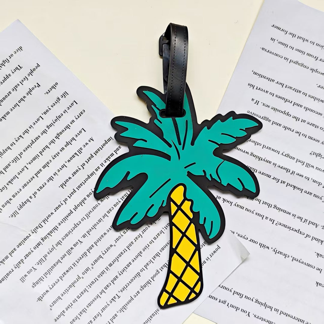 Unisex Tropical Leaf-Shaped Luggage Tag Bowlift