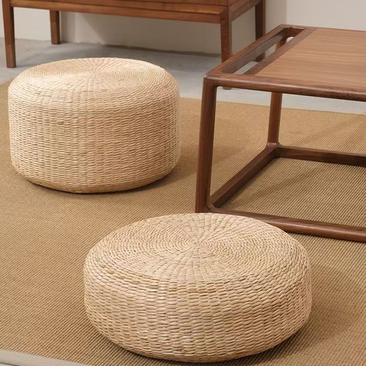Handcrafted Natural Fiber Pouf Bowlift