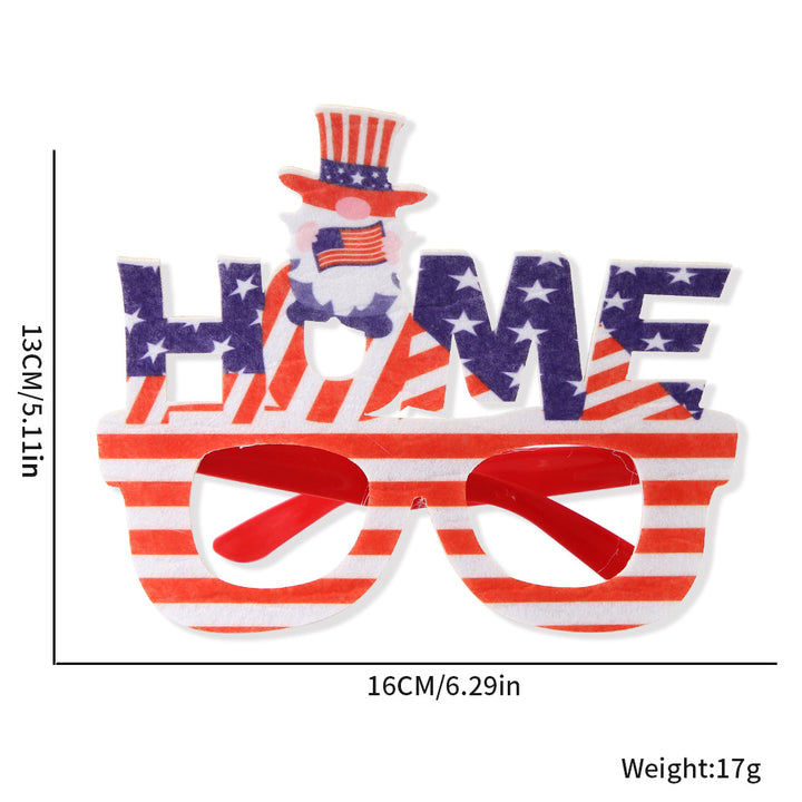 Unisex nan novelty hand-shaped patriotic party eye glasses with finger-frame design Bowlift