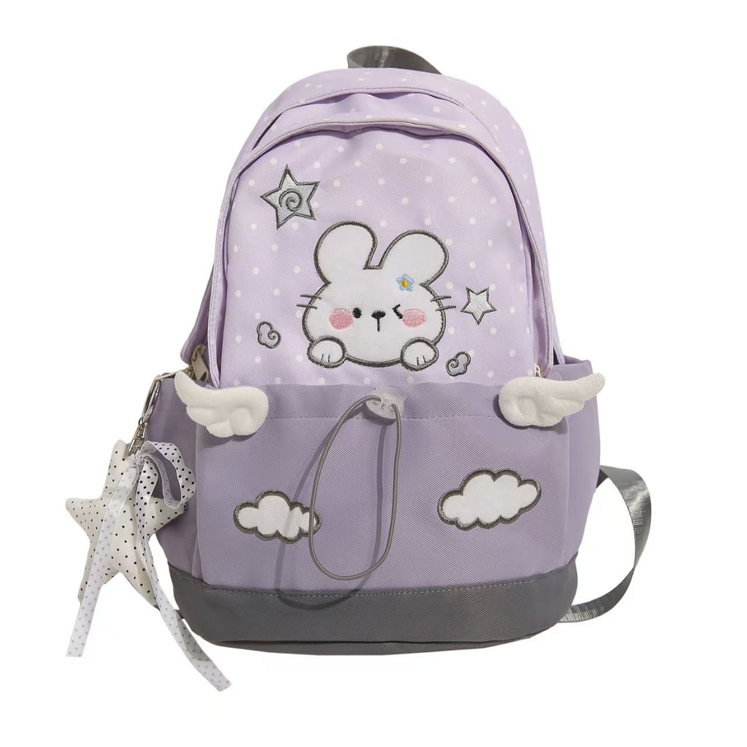 Backpack with Cute Rabbit Motif and Practical Compartments Bowlift