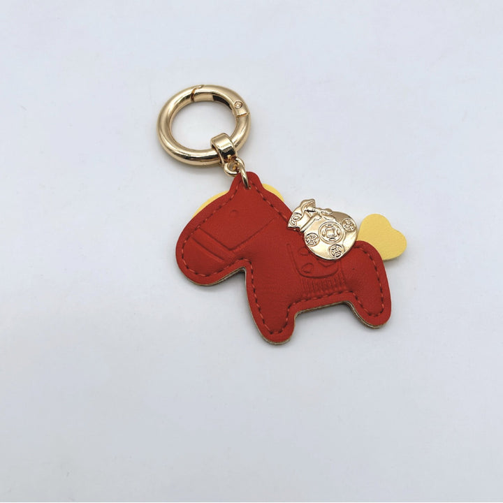 Animal-Shaped Leather Keychain Bowlift