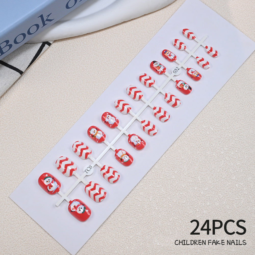 Children's Fun-Themed Press-On Nail Set Bowlift