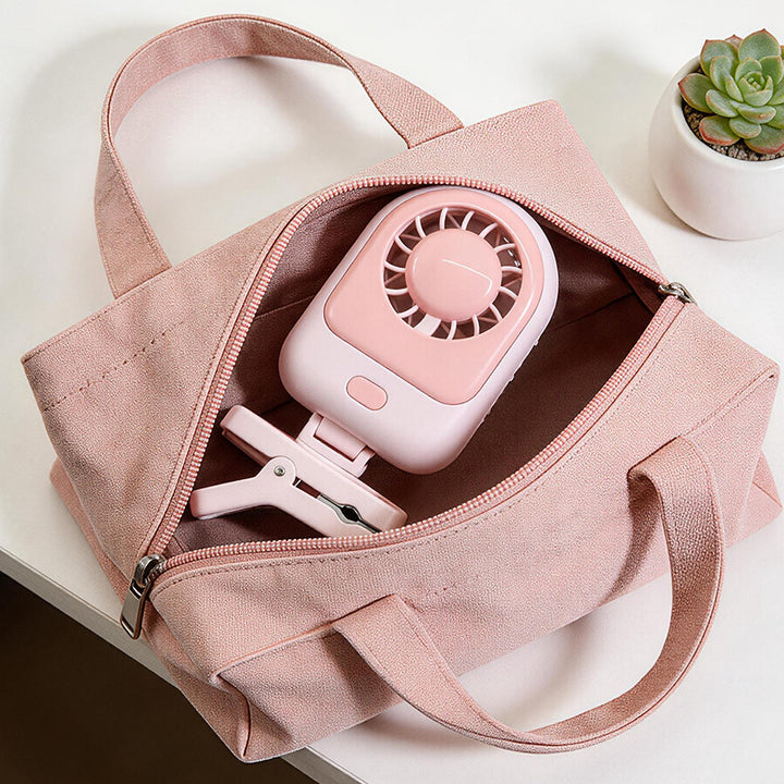 Women's Portable Clip Fan with USB Charging Option and Outstanding Flexibility Bowlift