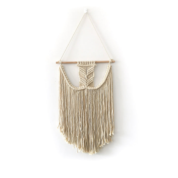 Macramé wall decoration with creative fringes