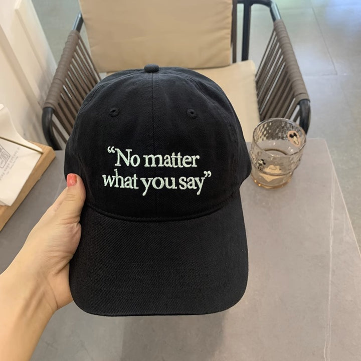 Women's Embroidered Motivational Phrase Baseball Cap Bowlift