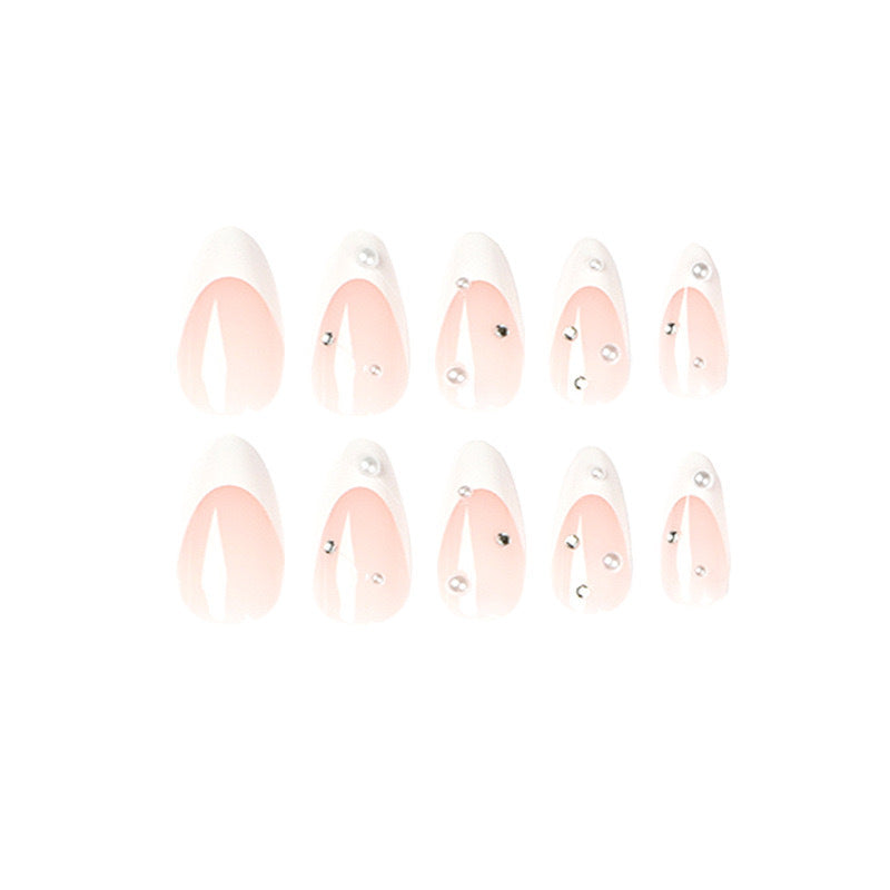 Artificial nail set with luxurious 3D accents and glitter embellishments Bowlift