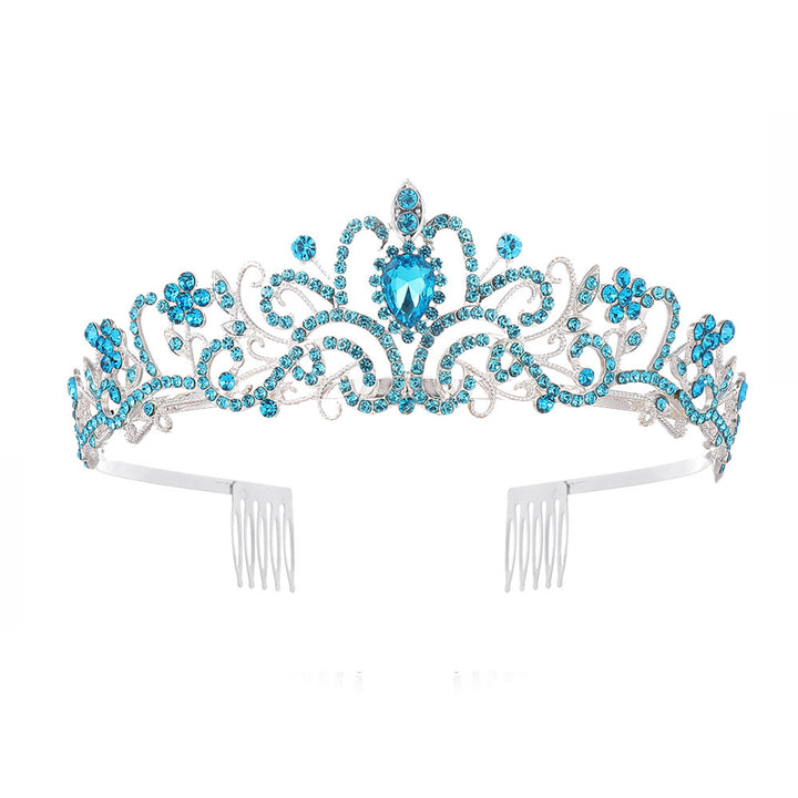 Ladies Sparkling Crystal Tiara with Filigree Design Bowlift