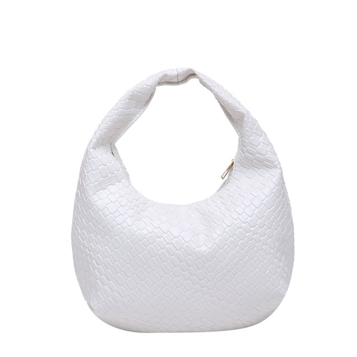 Textured Faux Leather Hobo Bag Bowlift