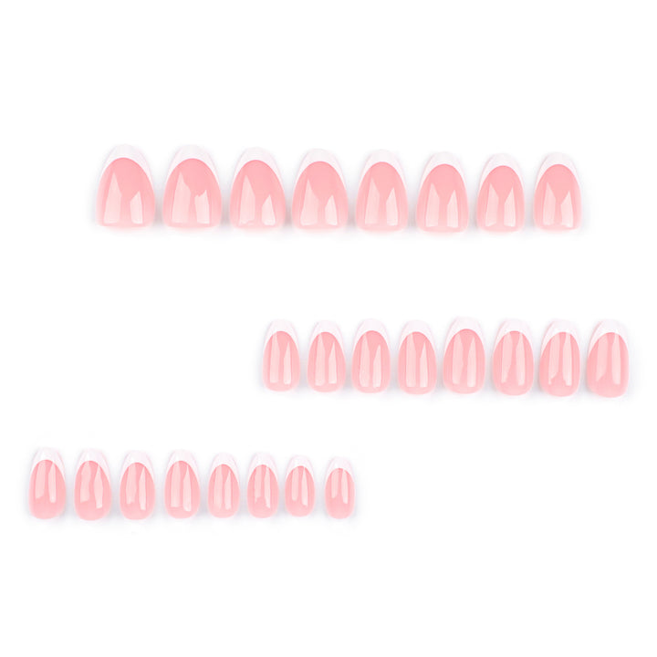 Classic French Tip Press-On Nail Extensions Bowlift