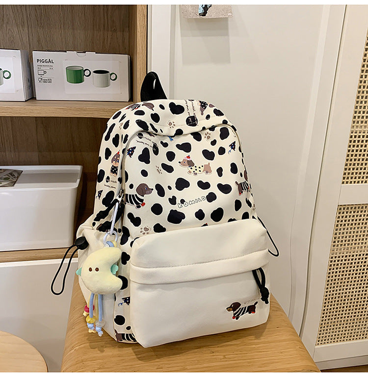 Cute Dog-Themed Graphic Backpack
