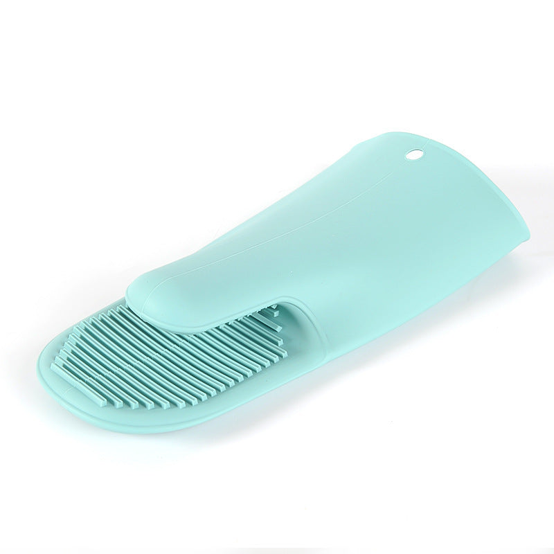 Silicone kitchen gloves with integrated cleaning bristles Bowlift