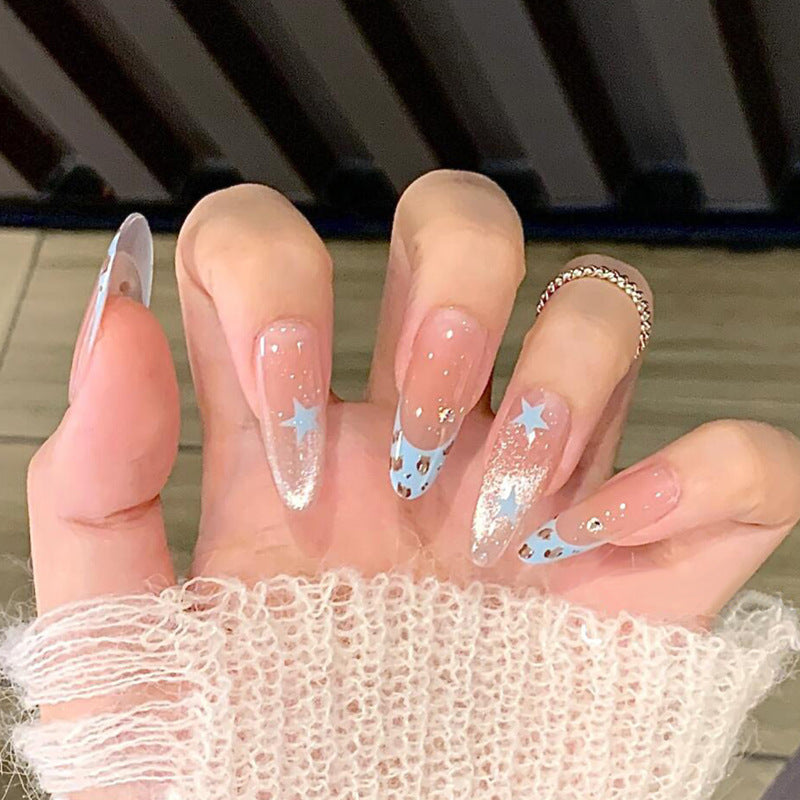 Premium Long Almond-Shaped Press-On Nails Bowlift