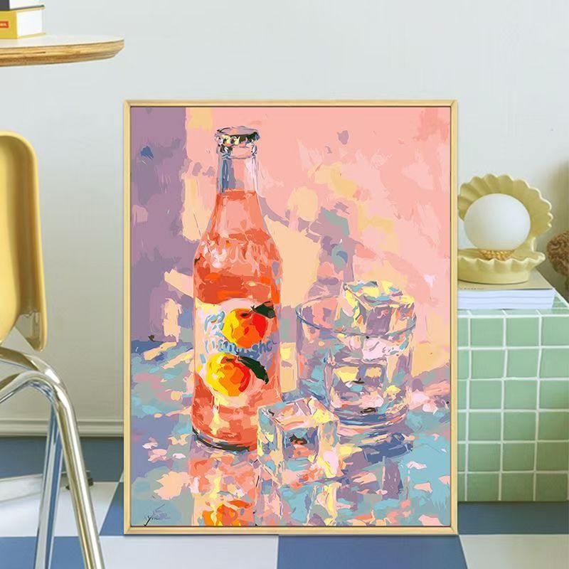 Retro-Inspired Beverage Bottle Canvas Art Bowlift
