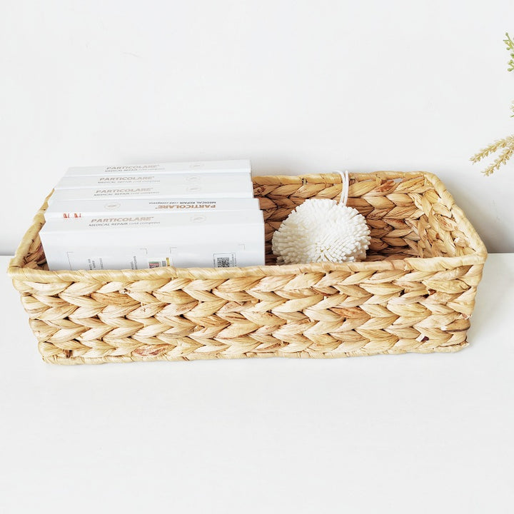Handwoven Natural Fiber Storage Tray Bowlift