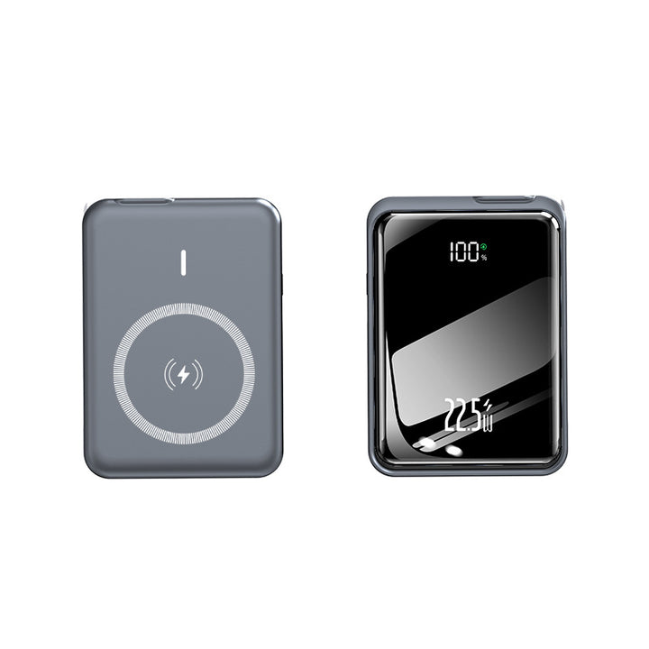 Portable power bank with integrated wireless charging function and LED display Bowlift