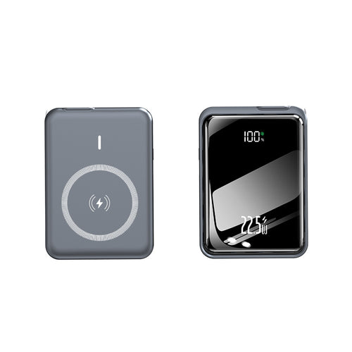 Portable power bank with integrated wireless charging function and LED display Bowlift