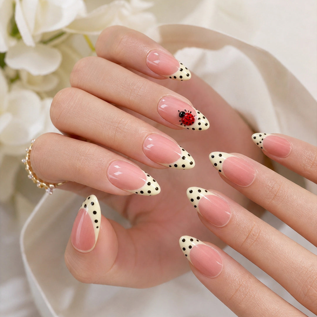 Elegant Floral Bow Press-On Nail Tips Bowlift
