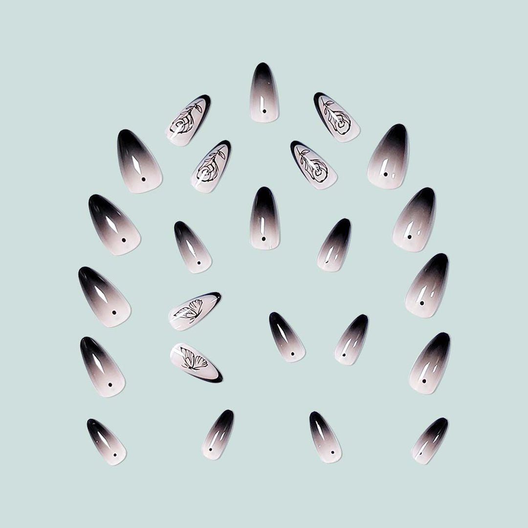 Elegant and artistic ombre nail art Bowlift