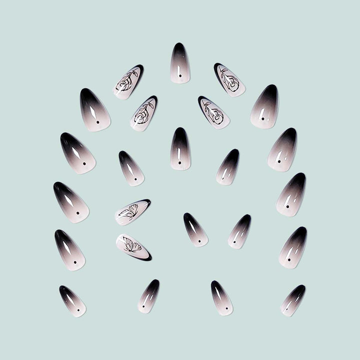 Elegant and artistic ombre nail art Bowlift