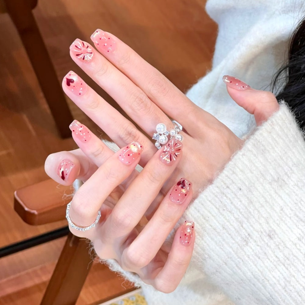 Artistic Floral Press-On Nail Design Bowlift 1787394846