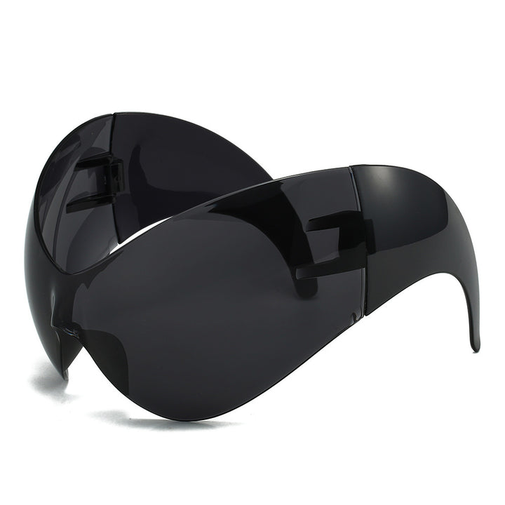 Oversized Futuristic Shield Sunglasses Bowlift