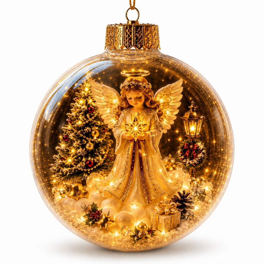 3D Santa Snow Globe Christmas Tree Ornament