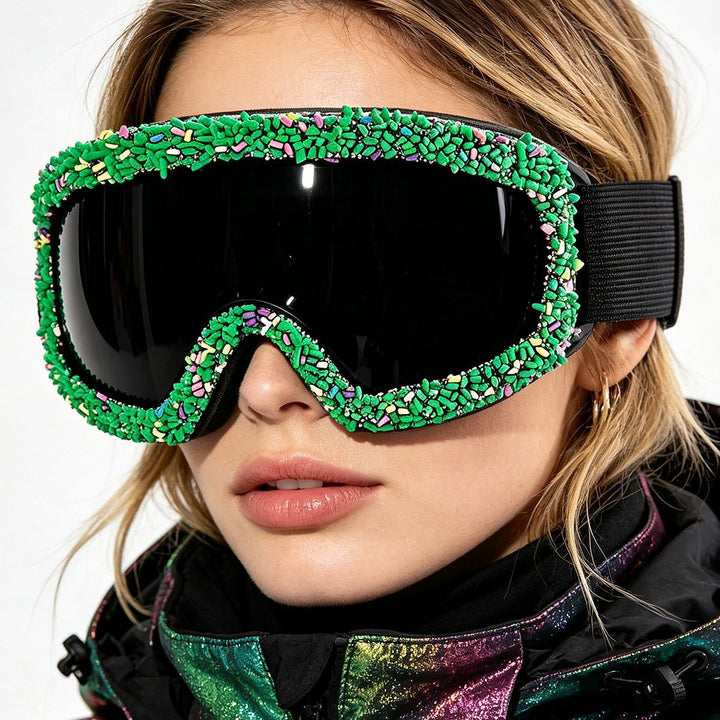 Women's ski goggles in creative design with colorful accents Bowlift