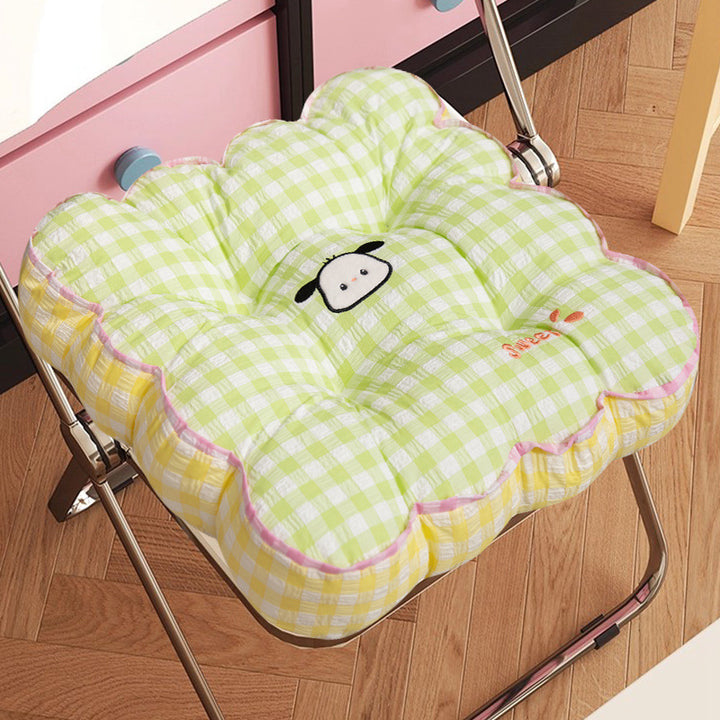 Padded seat cushion with floral motif Bowlift