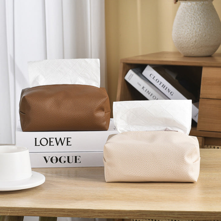Premium Leather Tissue Box Cover Bowlift