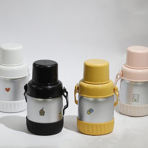 Women insulated thermos bottle with colorful muffin motif Bowlift