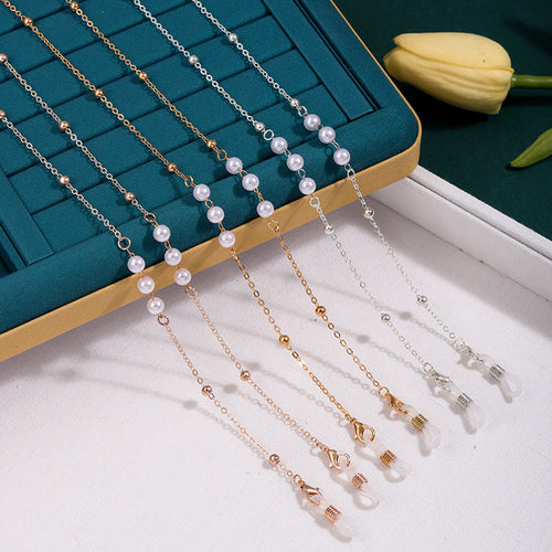 Elegant Pearl Eyewear Holder Chain Bowlift