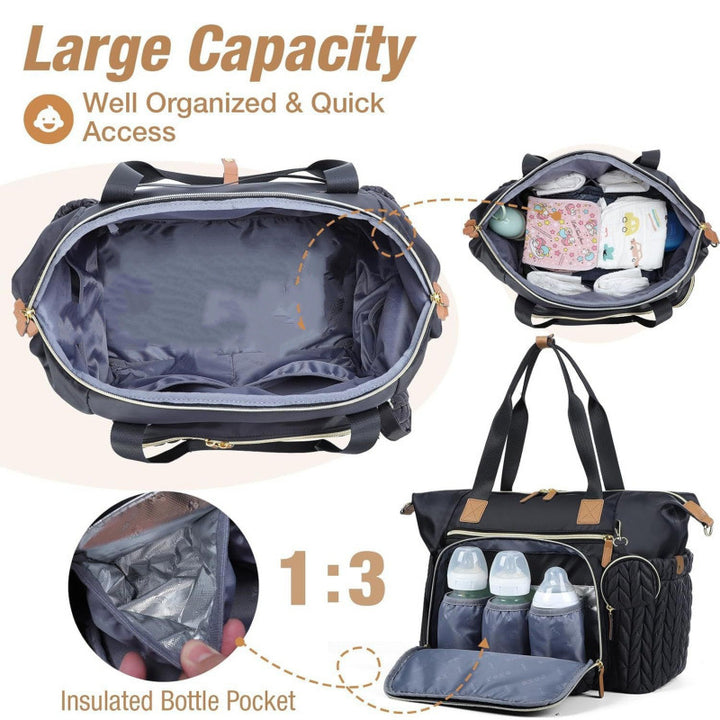 Elegant diaper bag with insulated compartments Bowlift