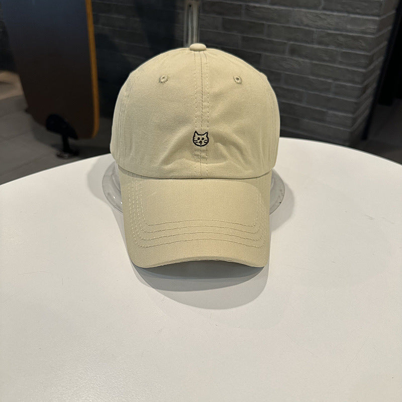 Women's Casual Cat Embroidered Baseball Cap Bowlift